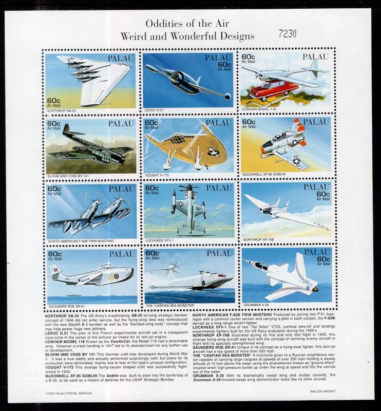 Palau 404 Airplanes MNH VF