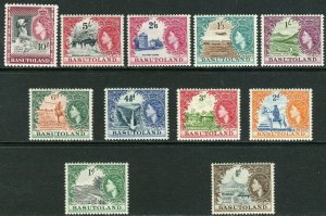 1954 Basutoland complete set (11) QE portrait type MVVLH Sc# 46 / 56