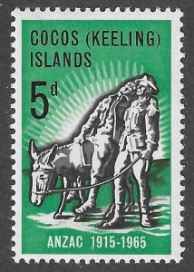 Cocos (Keeling) Islands (1965) - Scott # 7,   MH