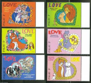 PALAU  DISNEY SCOTT#392A/F   LOVE  SET  MINT NH