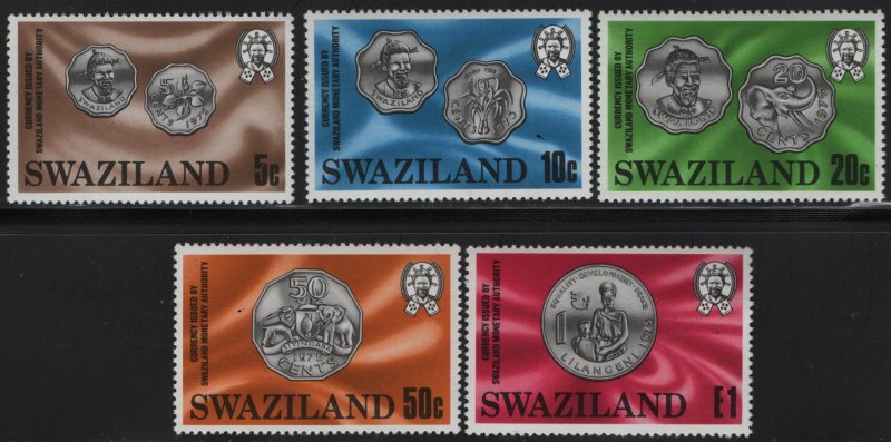 SWAZILAND, 333-337, (5) SET, MNH, 1979, 5C CUPRO-NICKEL COIN