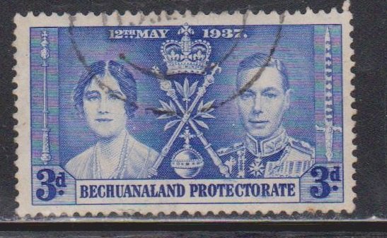 BECHUANALAND PROTECTORATE Scott # 123 Used - KGVI Coronation