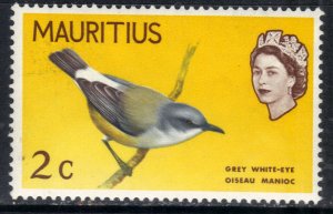 Mauritius 1965 QE2 2cts Grey White Eye Bird Umm SG 317 ( C1070 )