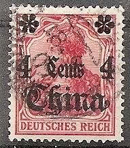 Germany-Offices-China 39 Used 1905 4c on 10pf  Surcharge