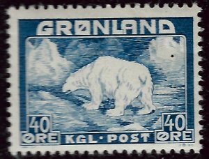 Greenland SC#8  Mint F-VF hr SCV$17.50...Nice!