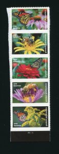 5228 - 5232 Protect Pollinators Strip of 5 Forever Stamps MNH