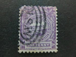 A5P17F22 New South Wales 1888-89 WMK Large Crown 1d Perf 11x12 Used-