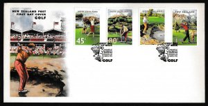 New Zealand Scott 1255-8 FDC - Golf