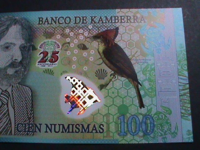 ​AFRICA- 2013-BANK OF KAMBERRA POLYMER-$100 NOTE-UNC- WITH HOLOGRAM FISH-VF