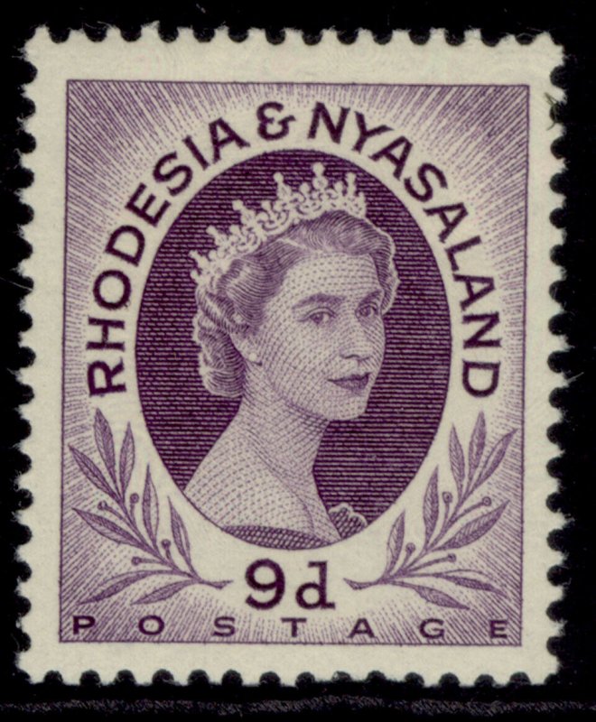 RHODESIA & NYASALAND QEII SG8, 9d violet, M MINT.