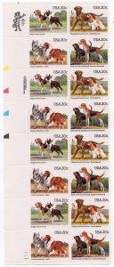 Scott #2101a (2098-2101) Dogs (Retrievers) Plate Block of 16 Stamps - MNH PC#5