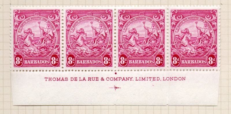 Barbados Sc 197,197A,199A  Inscription & number blocks mint