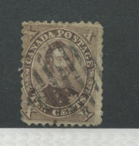 1859 QV 10 cents brown used