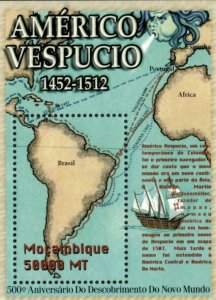 Mozambique 2002 - Amerigo Vespucci 500th Anniversary - Souvenir Sheet - MNH