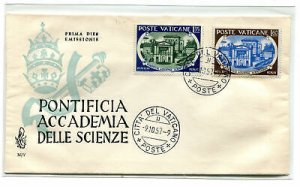 Vatican FDC Venetia 1957 Academy of Sciences not traveled