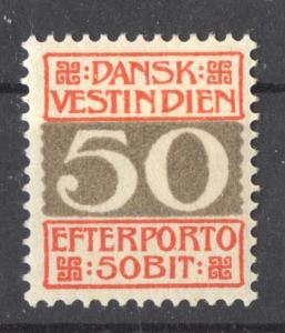 Danish West Indies, 1905 Postage Due set Scott # J5 to J 8, mint, hinged