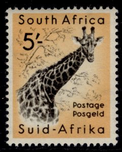 SOUTH AFRICA QEII SG163, 5s black-brown & yellow-orange, NH MINT. Cat £13.