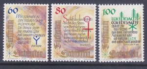 Liechtenstein 1013-15 MNH 1993 Christmas Set of 3 Calligraphic Texts Set