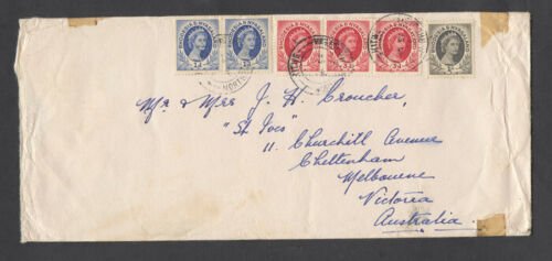 Rhodesia & Nyasaland 1956 multi franked cover to Australia 