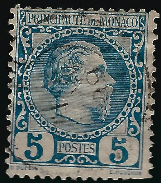 Monaco Scott #3 Used F-VF Typical creases SCV$35...French Colonies are hot!