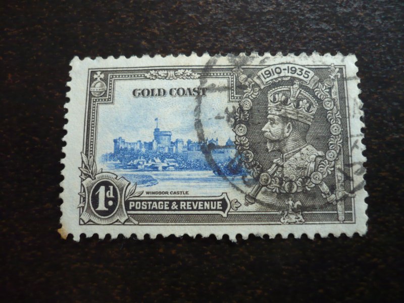 Stamps - Gold Coast - Scott# 108 - Used Part Set of 1 Stamp