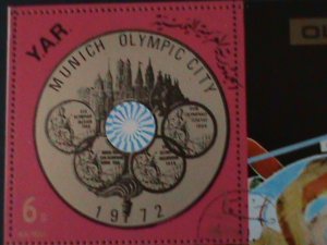 ​YEMEN-1972 OLYMPIC GAMES-MUNICH'72 -GERMANY-CTO S/S VERY FINE-FANCY CANCEL