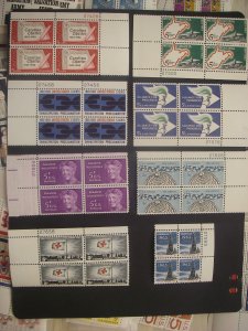 1963 Complete Plate Block Set, Scott 1230-1241, 12 Plate Blocks, MNH Beauties