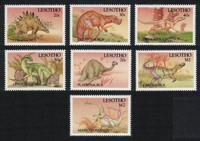 Lesotho Dinosaurs Prehistoric Animals 7v 1992 MNH SG#1099-1105