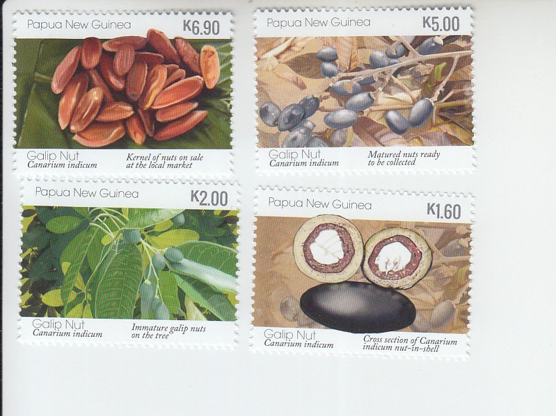 2019 Papua New Guinea Galip Nuts (4) (Scott NA) MNH