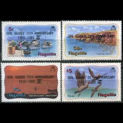 ANGUILLA 1985 - Scott# 640-3 Girl Guides Opt. Set of 4 NH