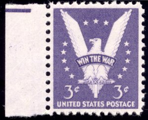 US 905 Win the War 3c 1942 American Eagle PSAG grade 98 NH left sheet margin