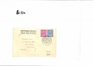 BF230 1954 EIRE Dublin First Day Cover GB Liverpool SORTING MARKS 