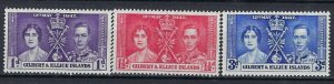 Gilbert & Ellice 37-39 MNH 1937 KGVI Coronation