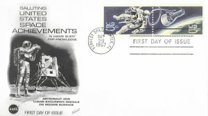 1967 FDC, #1331a, 5c Space Achievements, Fleetwood