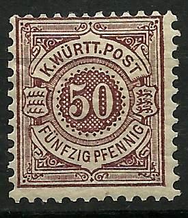 German States Wurttemberg 50pf MH #MP524