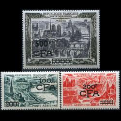 REUNION 1949 - Scott# C39-41 City Views Set of 3 LH