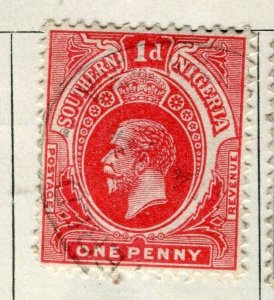 NIGERIA; 1912 early classic GV issue fine used 1d. value