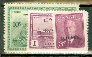 AB: Canada O1-15A, CO1, EO1 MNH CV $386; scan shows only a few