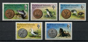 Falkland Islands 1975. New Coinage set of 5. Mint. VLH. SG316/320.