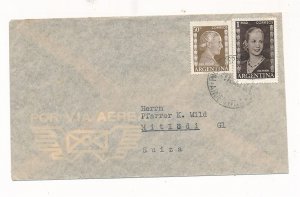 D332413 Argentina Airmail Cover 1954 Eva Perron Mitlödi Switzerland