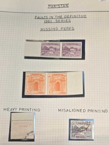 O) 1963 PAKISTAN, FAULTD IN THE DEFINITIVE, MISSING PERF.  HEAVY PRINTING,  MISA