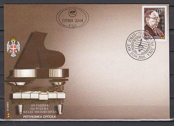 Bosnia, Serb. Scott cat. 134. Composer issue. First day cover.