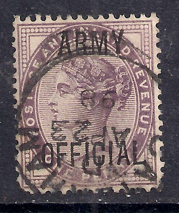 GB 1896 - 01 QV 1d Lilac Army official Ovpt SG O43 ( G695 )