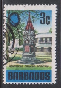 Barbados,  3c Fountain (SC# 330) Used