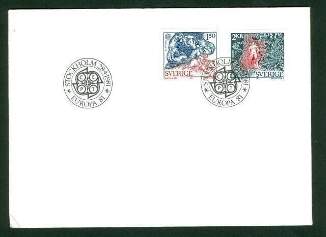 Sweden. FDC 1981 Europa 81 Folklore.  Engraver M Franzen