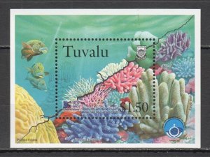 B0105 1998 Tuvalu Fauna Fish & Marine Life Greenpeace 1Bl Mnh