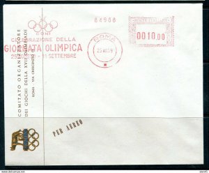 Italy 1959 Cover No84988 Meter cancel Olympic Day Celebration 12955