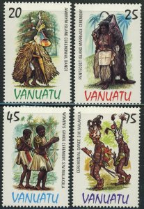 Vanuatu #384-387 Ceremonial Dance Postage Stamps Topical 1985 Mint LH