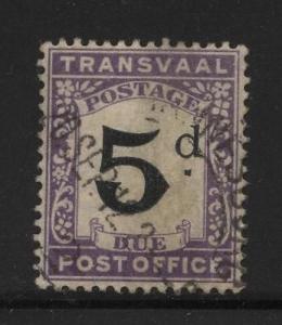 Transvaal  Scott # J5   Postage Due   used
