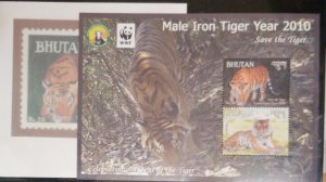 O) 2010 BHUTAN, DIE PROOF ORIGINAL, WWF - DEPARTMENT OF FOREST - BULL, MALE IRON